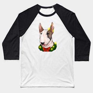 Cute Bull Terrier Drawing Baseball T-Shirt